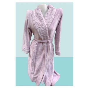 Carole Hochman Plush Pink Bathrobe, Women’s Small, Cozy Tie Waist, Cute & Comfy